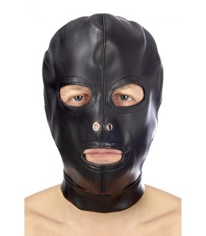 ADJUSTABLE BLACK HOOD WITH MOUTH AND EYE OPENING
