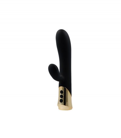 CINNAMON RECHARGEABLE SILICONE VIBRATOR WITH TAPPING RABBIT - Imagen 3