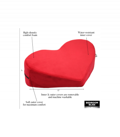 RED LOVE PILLOW HEART CUSHION - Imagen 6