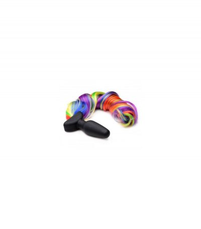 RAINBOW USB VIBRATOR TAIL PLUG WITH REMOTE - Imagen 6