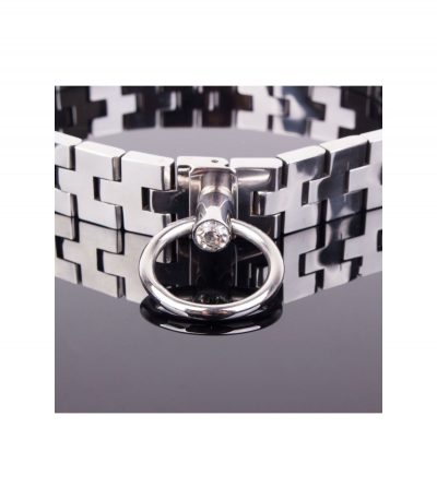 ARTICULATED NECKLACE WITH WHITE STONE - Imagen 3