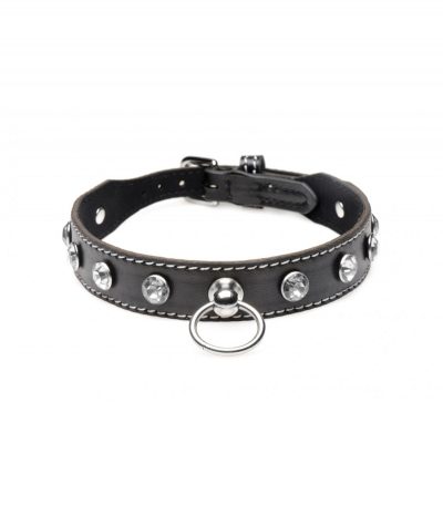 CLEAR STONES CHOKER NECKLACE WITH RING