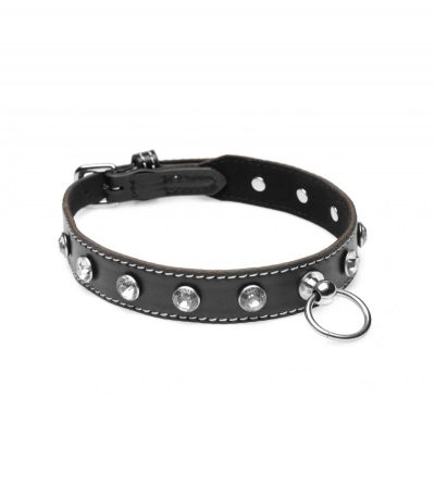 CLEAR STONES CHOKER NECKLACE WITH RING - Imagen 2