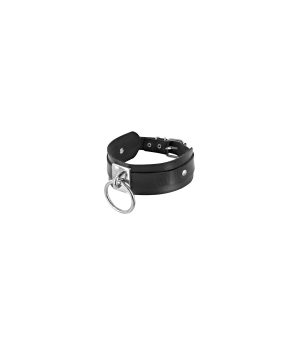 ADJUSTABLE BLACK NECKLACE WITH RING