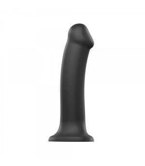 DILDO WITH SUCTION CUP SUITABLE HARNESS DUAL DENSITY FLEXIBLE BLACK XL