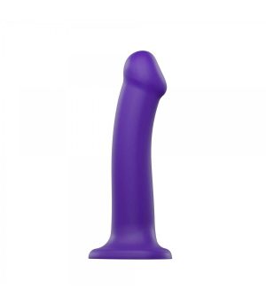 DILDO WITH SUCTION CUP SUITABLE HARNESS DUAL DENSITY FLEXIBLE VIOLET L