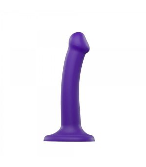 DILDO WITH SUCTION CUP SUITABLE HARNESS DUAL DENSITY FLEXIBLE VIOLET S