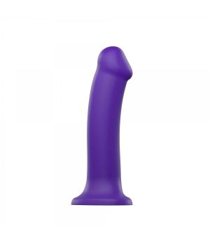 DILDO WITH SUCTION CUP SUITABLE HARNESS DUAL DENSITY FLEXIBLE VIOLET XL