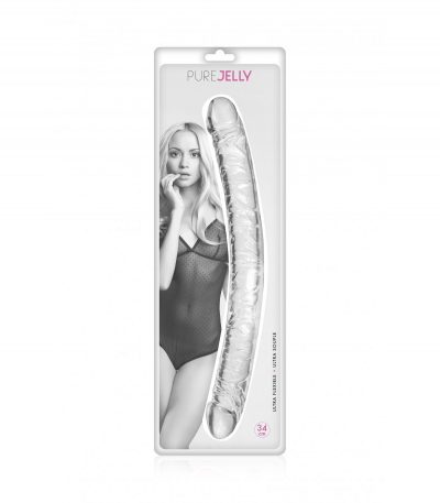 TRANSPARENT DOUBLE DILDO 34 CM - Imagen 3