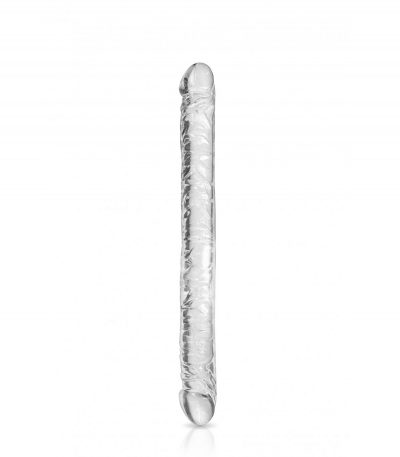 TRANSPARENT DOUBLE DILDO 34 CM