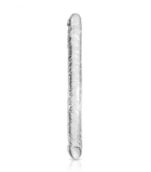 TRANSPARENT DOUBLE DILDO 44 CM
