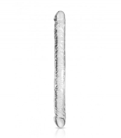 TRANSPARENT DOUBLE DILDO 44 CM