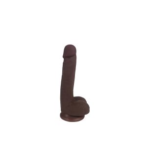 FINE DILDO WITH CHOCOLATE TESTICLES EASY RIDERS 17'80 CM