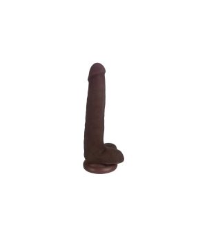 FINE DILDO WITH CHOCOLATE TESTICLES EASY RIDERS 20'30 CM