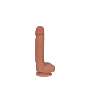 FINE DILDO WITH THINZ FLESH TESTICLES 17'80 CM