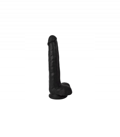 THIN DILDO WITH THINZ TESTICLES BLACK 20'30 CM