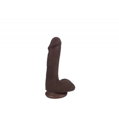 THIN CHOCOLATE DILDO WITH TESTICLES EASY RIDERS 15'25 CM