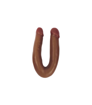 DOUBLE FINE DILDO THINZ CHOCOLATE 33 CM