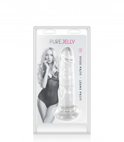 DILDO JELLY L CLEAR 18 CM - Imagen 3