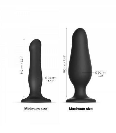 BLACK SILICONE INFLATABLE DILDO PLUG - Imagen 4