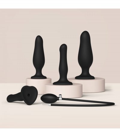 BLACK SILICONE INFLATABLE DILDO PLUG - Imagen 5