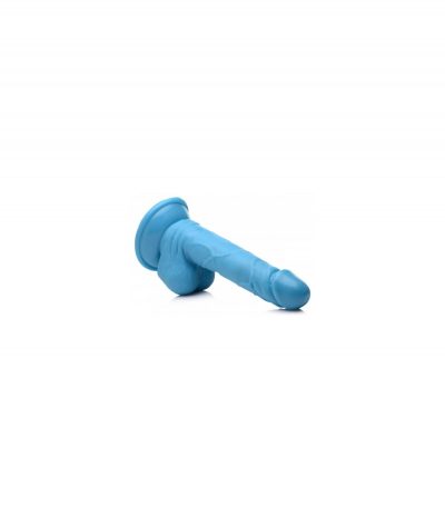 REALISTIC DILDO W/ TESTICLES 16'5 CM BLUE - Imagen 3