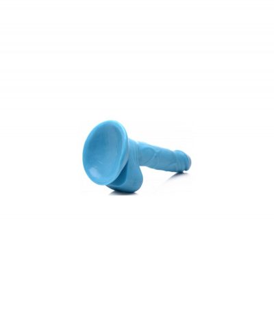 REALISTIC DILDO W/ TESTICLES 16'5 CM BLUE - Imagen 5