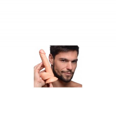 REALISTIC DILDO W/ TESTICLES 16'5 CM FLESH - Imagen 8