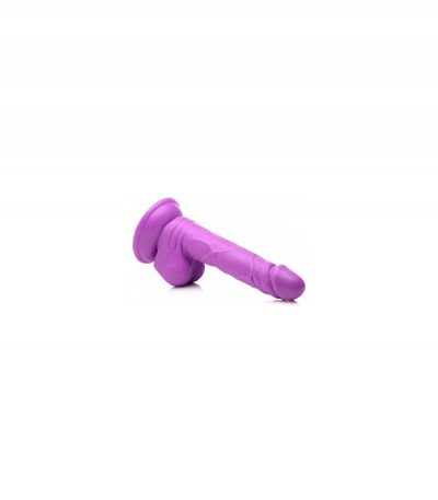 REALISTIC DILDO W/ TESTICLES 16'5 CM PURPLE - Imagen 2
