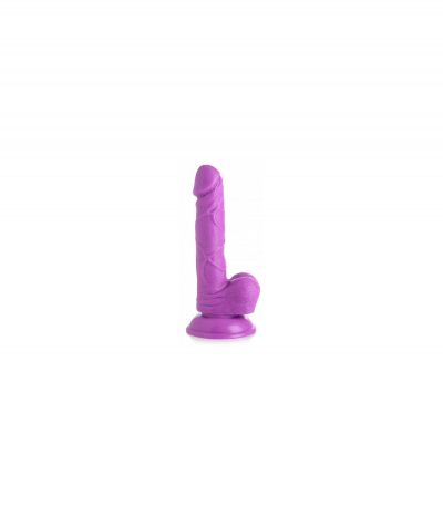 REALISTIC DILDO W/ TESTICLES 16'5 CM PURPLE