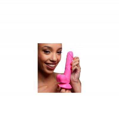 REALISTIC DILDO W/ TESTICLES 16'5 CM PINK - Imagen 6