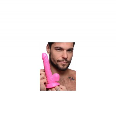 REALISTIC DILDO W/ TESTICLES 16'5 CM PINK - Imagen 7