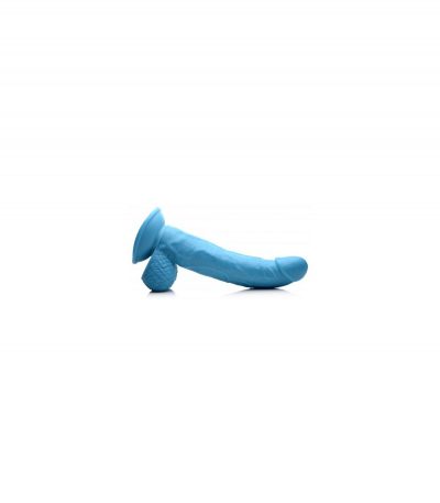 REALISTIC DILDO W/ TESTICLES 19 CM BLUE - Imagen 4
