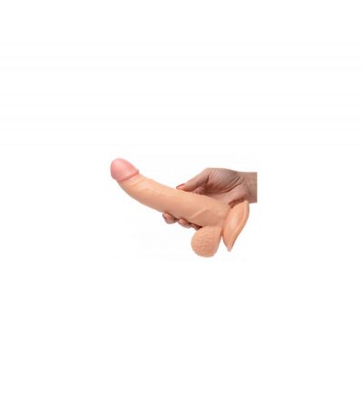 REALISTIC DILDO W/ TESTICLES 19 CM FLESH - Imagen 2