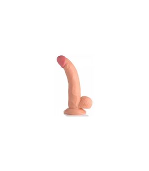 REALISTIC DILDO W/ TESTICLES 19 CM FLESH