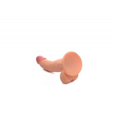 REALISTIC DILDO W/ TESTICLES 19 CM FLESH - Imagen 5