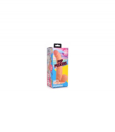 REALISTIC DILDO W/ TESTICLES 19 CM FLESH - Imagen 6