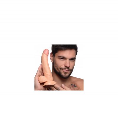 REALISTIC DILDO W/ TESTICLES 19 CM FLESH - Imagen 8