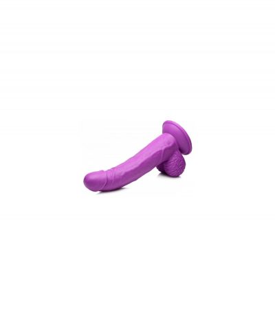 REALISTIC DILDO W/ TESTICLES 19 CM PURPLE - Imagen 3