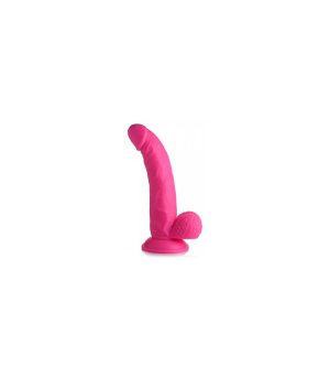 REALISTIC DILDO W/ TESTICLES 19 CM PINK