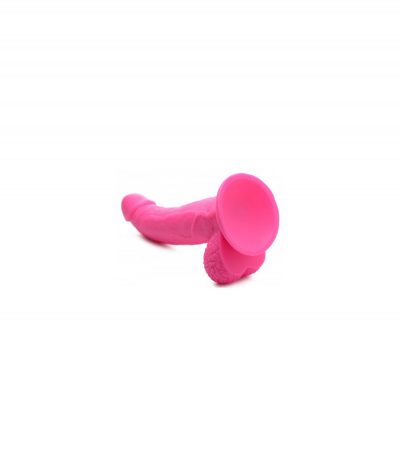 REALISTIC DILDO W/ TESTICLES 19 CM PINK - Imagen 5