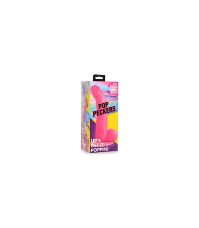 REALISTIC DILDO W/ TESTICLES 19 CM PINK - Imagen 6