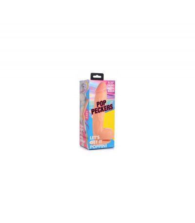 REALISTIC DILDO W/ TESTICLES 21 CM FLESH - Imagen 6