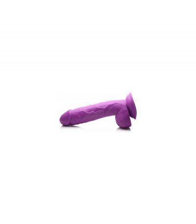REALISTIC DILDO W/ TESTICLES 21 CM PURPLE - Imagen 4