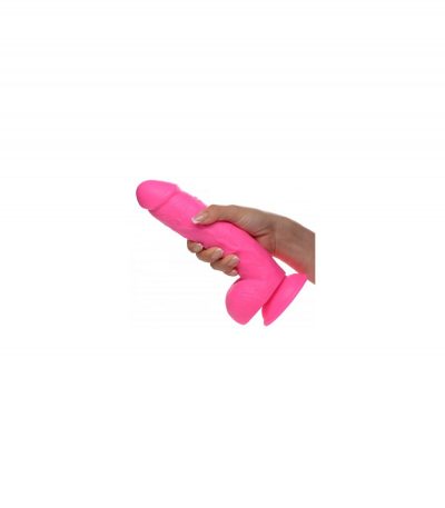 REALISTIC DILDO W/ TESTICLES 21 CM PINK - Imagen 2