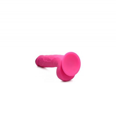 REALISTIC DILDO W/ TESTICLES 21 CM PINK - Imagen 5