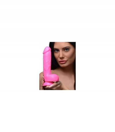 REALISTIC DILDO W/ TESTICLES 21 CM PINK - Imagen 7