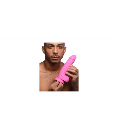 REALISTIC DILDO W/ TESTICLES 21 CM PINK - Imagen 8