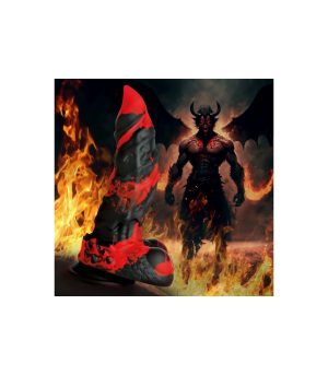 FIRE DEMON MONSTER SILICONE DILDO