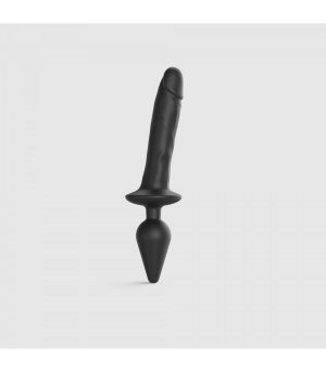DILDO SWTICH PLUG-IN REALISTIC BLACK XXL